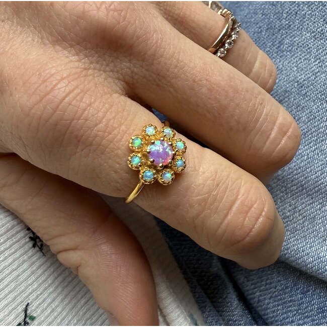 La Kaiser Vintage Opal Fleur Ring