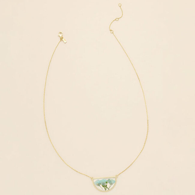 Scout Necklace - Blue Baby's Breath/Gold