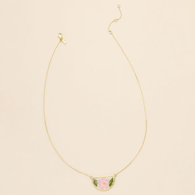 Scout Necklace - Pink Cherry Blossom/Gold