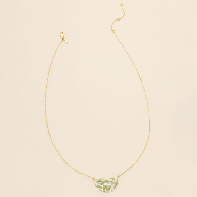 Scout Necklace - Green Peppergrass/Gold