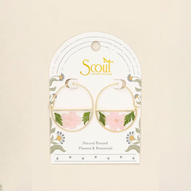 Scout Hoop Earring - Pink Cherry Blossom