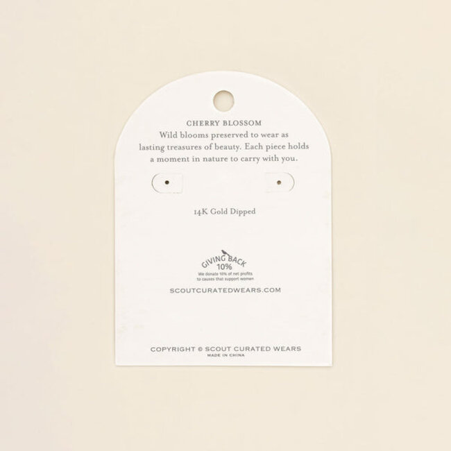 Scout Hoop Earring - Pink Cherry Blossom