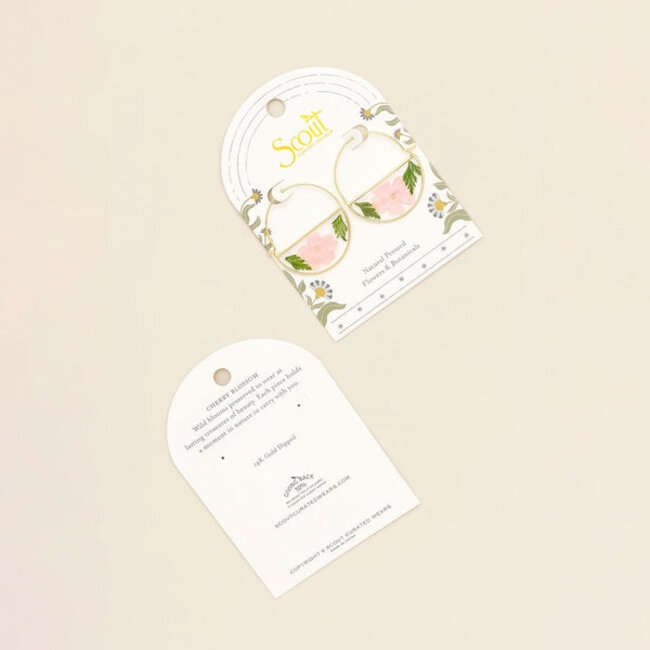 Scout Hoop Earring - Pink Cherry Blossom