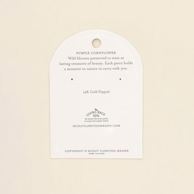 Scout Hoop Earring - Purple Cornflower