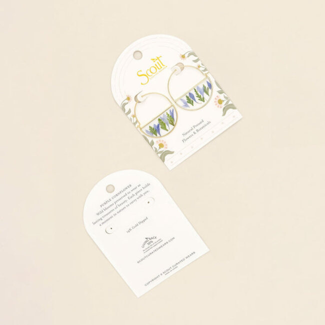 Scout Hoop Earring - Purple Cornflower