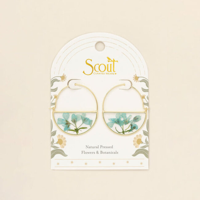 Scout Hoop Earring - Blue Baby's Breath