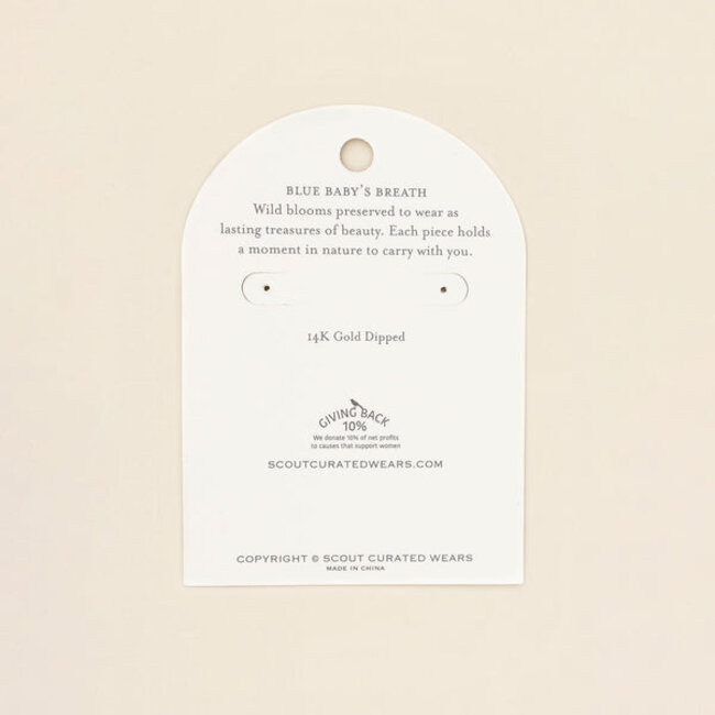 Scout Hoop Earring - Blue Baby's Breath