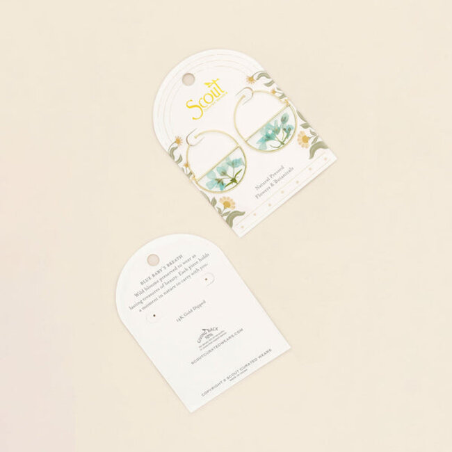 Scout Hoop Earring - Blue Baby's Breath