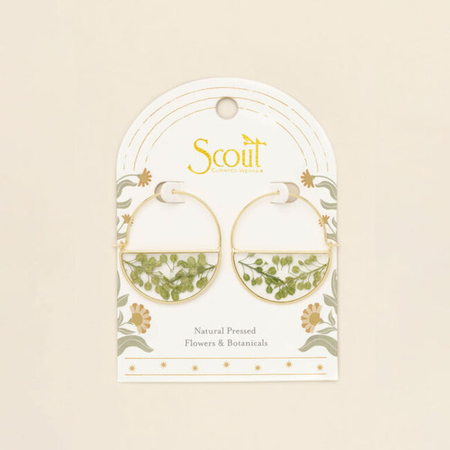 Scout Hoop Earring - Green Peppergrass