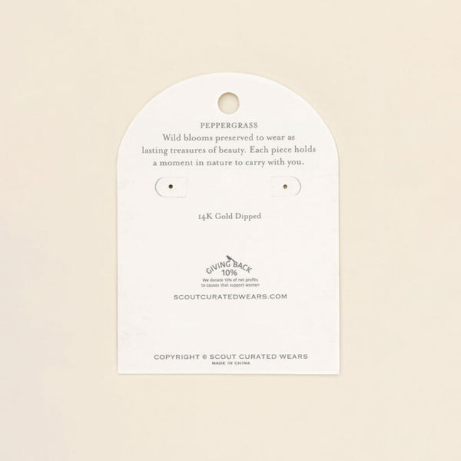 Scout Hoop Earring - Green Peppergrass