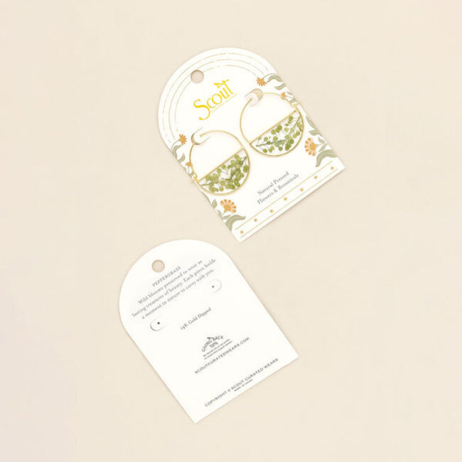 Scout Hoop Earring - Green Peppergrass