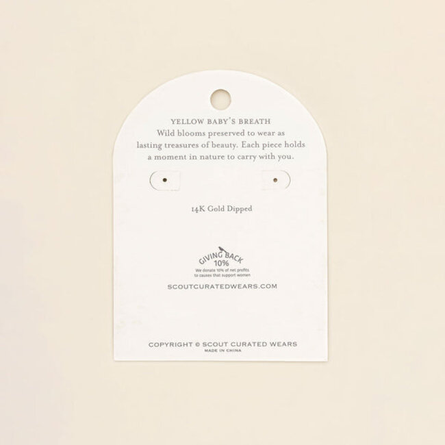 Scout Hoop Earring - Yellow Baby's Breath