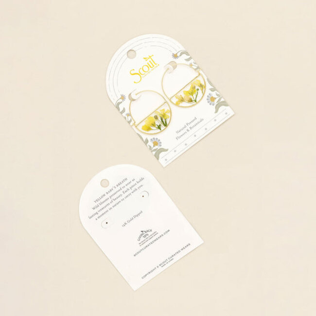 Scout Hoop Earring - Yellow Baby's Breath