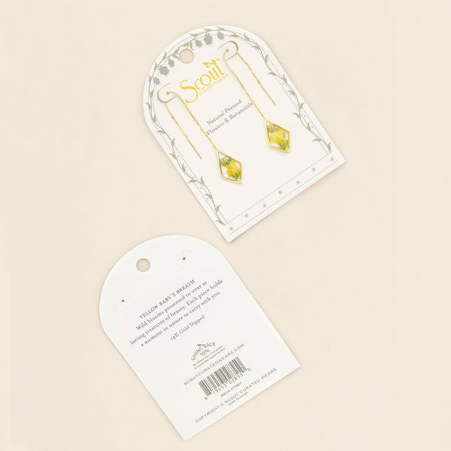 Scout Thread Earring - Yellow Baby's Breath