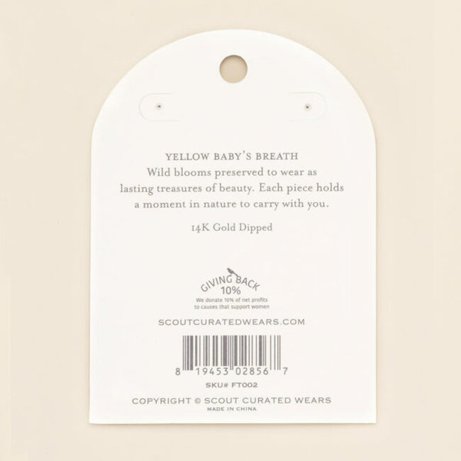 Scout Thread Earring - Yellow Baby's Breath