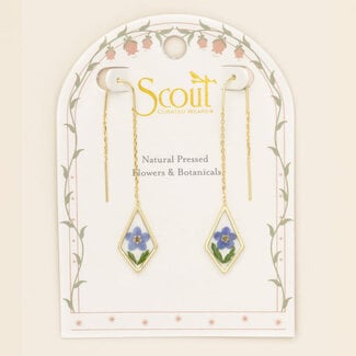 Scout Thread Earring - Blue Forget Me Not