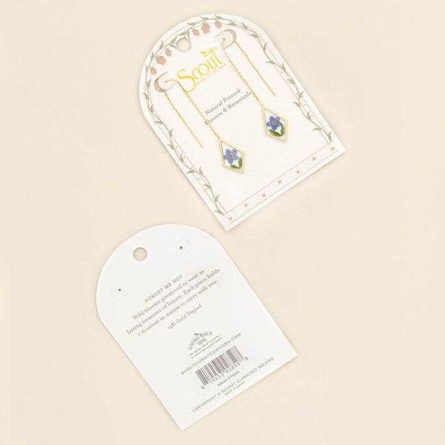 Scout Thread Earring - Blue Forget Me Not