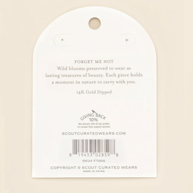 Scout Thread Earring - Blue Forget Me Not