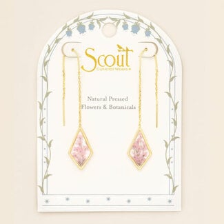 Scout Thread Earring - Pink Lace Flower