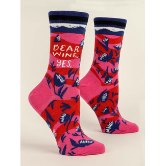 Blue Q Dear Wine, Yes. Women's Crew Socks