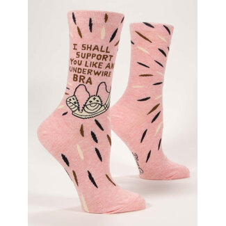 Blue Q I Shall Support You Women's Crew Socks