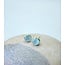 Heart + Lotus Ease Earrings in Aqua Chalcedony + Gold