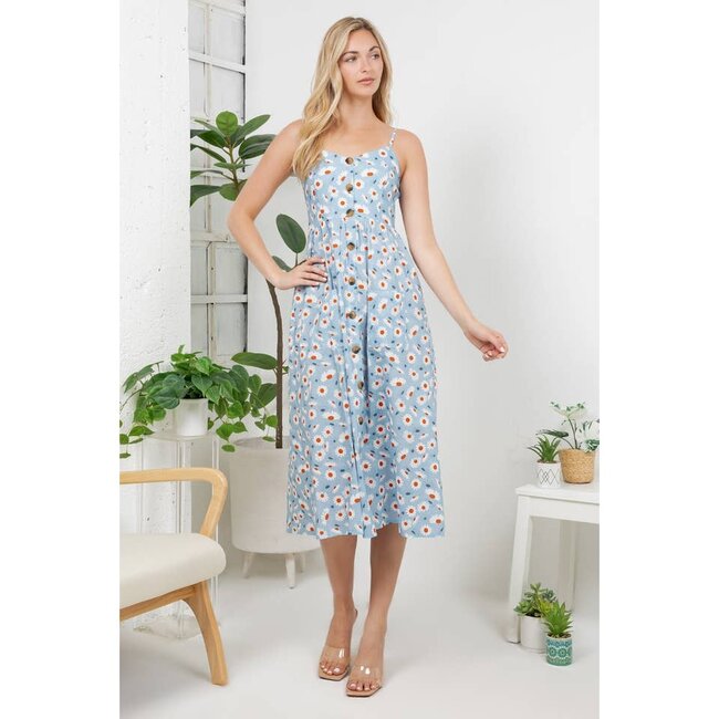 Daisy Flower Print Cami Dress