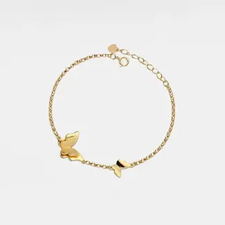 Double Butterfly Charm Bracelet