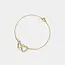 Tiny Gold Interlocking Heart Bracelet