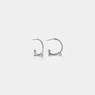 Dainty Dachshund Dog Hoop Earrings