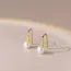 Dainty Minimalist Pearl Hook Earrings