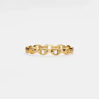 Gold Chain Link Stacking Band Ring