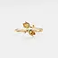 Citrine Tulip Flower Bypass Ring