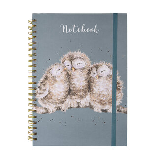 Wrendale Large A4 Journal-'OWLETS' Owl