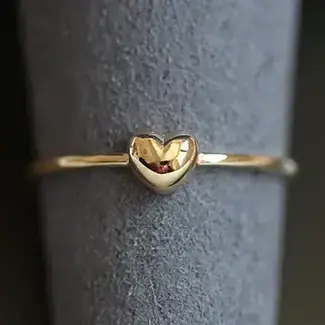 Minimalist Heart Stacking Band Ring