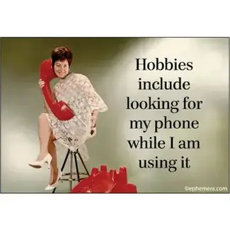 Ephemera Magnet - Hobbies include looking for my phone