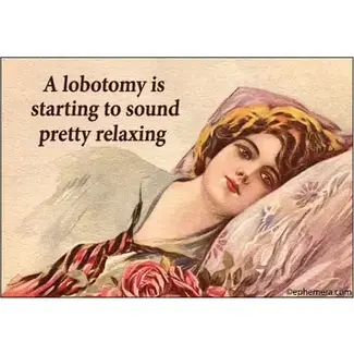 Ephemera Magnet - A lobotomy is starting to sound pretty relaxing.