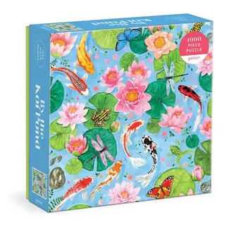 Galison/mudpuppy 1000 Piece Puzzle in Square Box -  By The Koi Pond