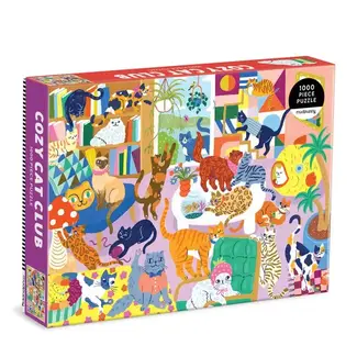 Galison/mudpuppy Cozy Cat Club 1000 Piece Family Puzzle