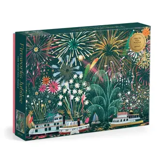 Galison/mudpuppy Fireworks Jubilee 1000 Piece Foil Puzzle