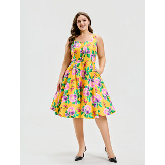Miss Lulo Heidi - Wild Floral Medley Dress
