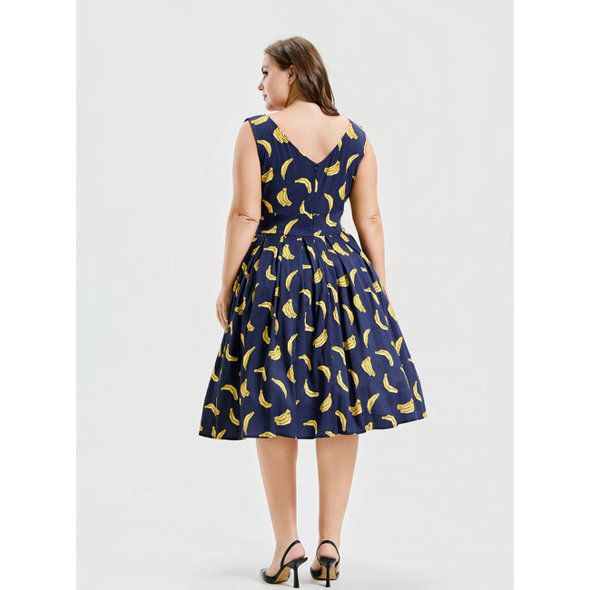 Miss Lulo Lily - Cubic Banana Dress