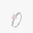 Dainty Pink Heart Stacking Band Ring