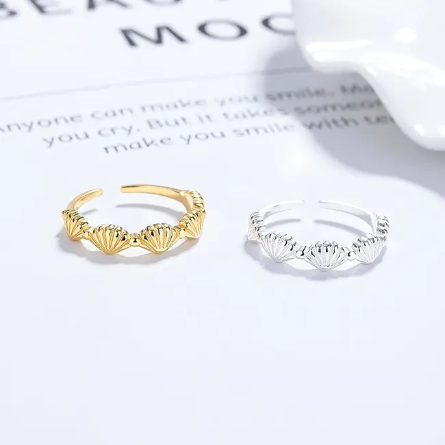 Ocean Seashell Stacking Beach Ring
