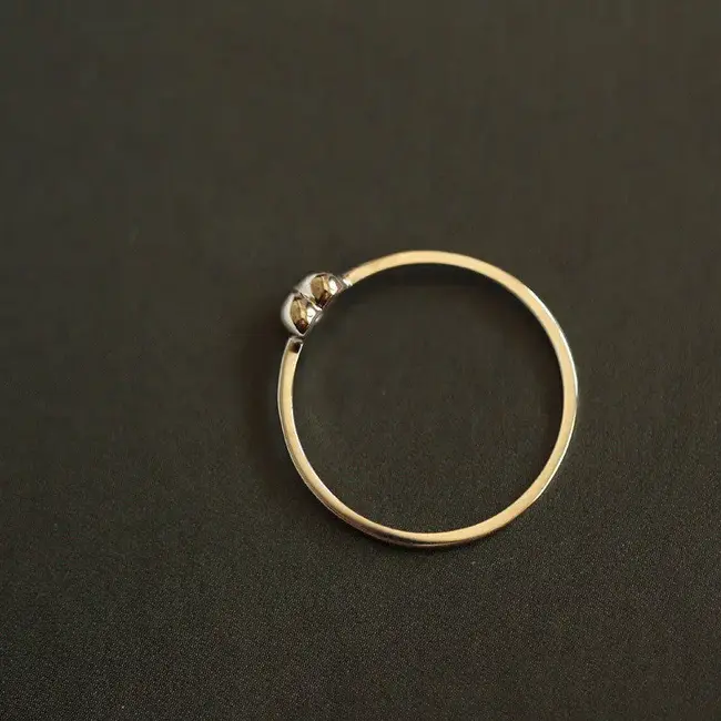 Minimalist Heart Stacking Band Ring