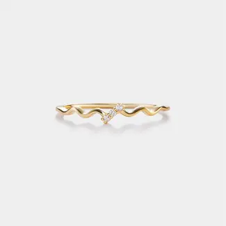 Dainty Ocean Sea Wave Beach Band Ring