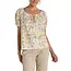 Liverpool Los Angeles Short Sleeve Tie-Neck Top In Pristine - Multi