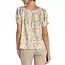 Liverpool Los Angeles Short Sleeve Tie-Neck Top In Pristine - Multi