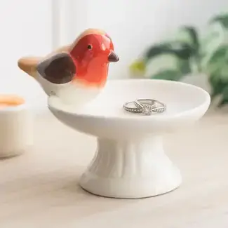 Robin Bird Bath Trinket Dish