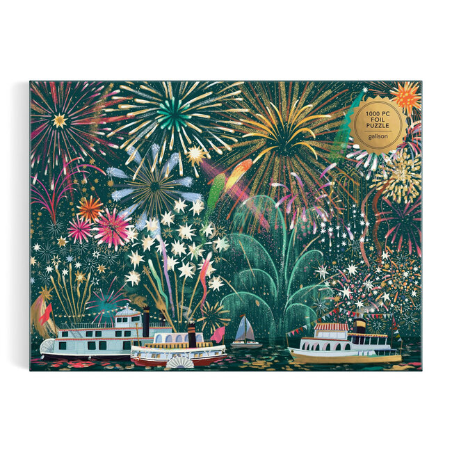 Galison/mudpuppy Fireworks Jubilee 1000 Piece Foil Puzzle